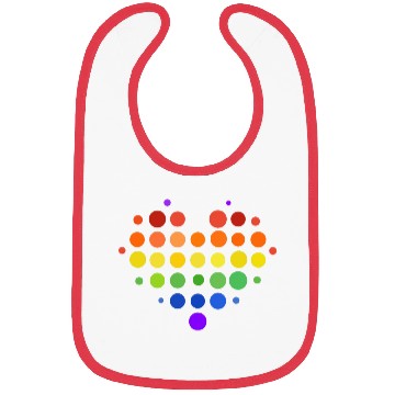 Discover Rainbow Flag Heart Bibs