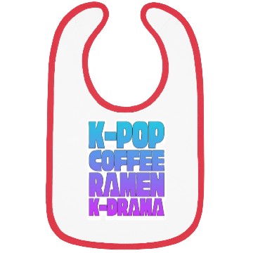 Discover K-Pop Coffee Ramen K-Drama Bibs