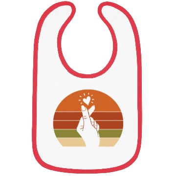 Discover K-Pop K-Drama Finger Heart Retro Bibs