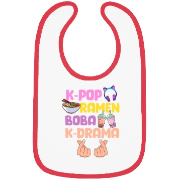 Discover K-Pop Ramen Boba K-Drama Bibs