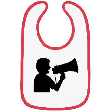 Discover megaphone propaganda man angry Bibs