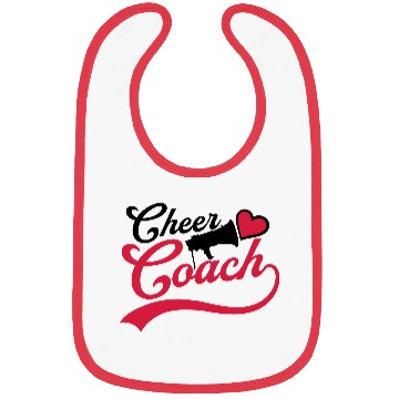 Discover heart cheer coach megaphone Bibs