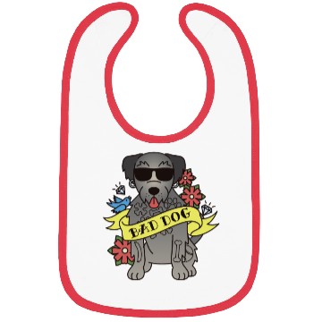 Discover Bad Dog Tattoo Irish Wolfhound Bibs