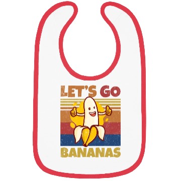 Discover Retro Let's Bananas Funny Thumbs Banana Bibs