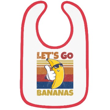 Discover Retro Let's Bananas Funny Cool Banana Bibs