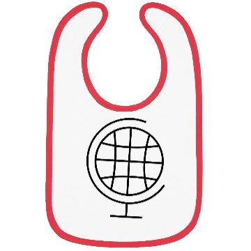 Discover World globe with latitude longitude lines Bibs