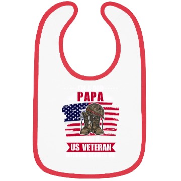 Discover US Veteran Dad American Flag Patriotic Bibs