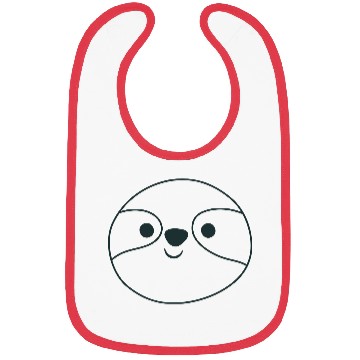 Discover slothy happy face Bibs