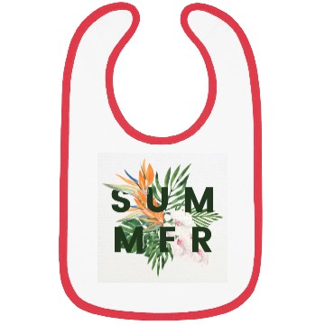 Discover Green Illustration Summer Bibs