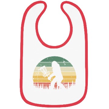 Discover Funny Bigfoot Disc Golf Trees Vintage Sunset Bibs