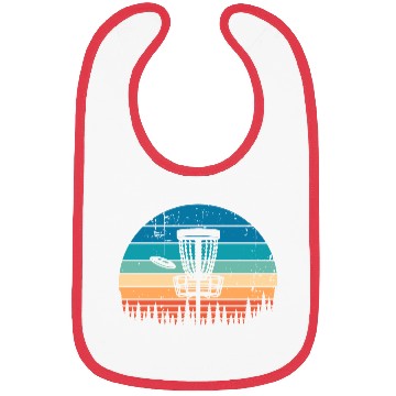 Discover Vintage Disc Golf Retro Distressed Sunset Bibs
