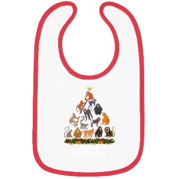 Discover Monkey Christmas Tree Merry Christmas Bibs