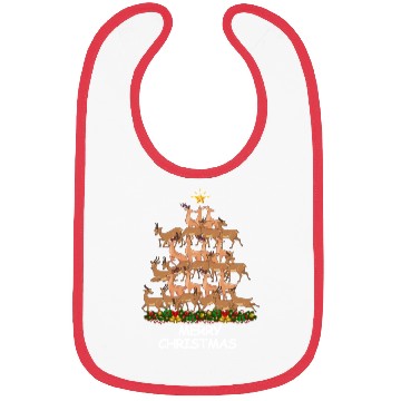 Discover Deer Christmas Tree Merry Christmas Bibs