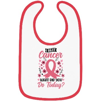 Discover I Beat Cancer Pink Ribbon - Breast Cancer Bibs