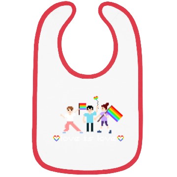 Discover Pride Pixel, perfect for LGBT community Bibs