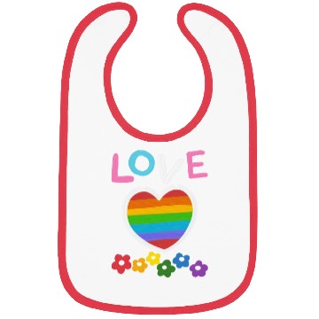 Discover Love Flower Pride, lgbt community Bibs