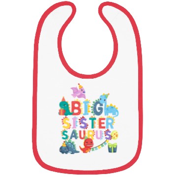 Discover Big sister Saurus | Rawr Dinosaur Bibs | Family