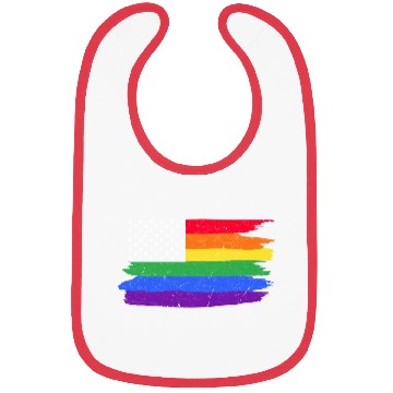 Discover LGBTQ American Flag Colorful Lesbian Gay Pride Bibs