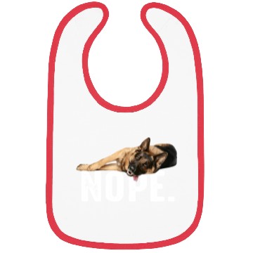 Discover Nope Lazy German Shepherd Dog Lover Gift Bibs