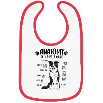 Discover Funny Anatomy Border Collie Dog Lover Bibs