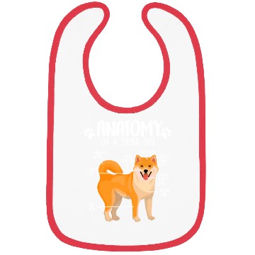 Discover Shiba Inu Funny Anatomy Shiba Inu Dog Lover Bibs