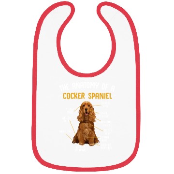 Discover Funny Anatomy Of A Cocker Spaniel Dog Lover Bibs