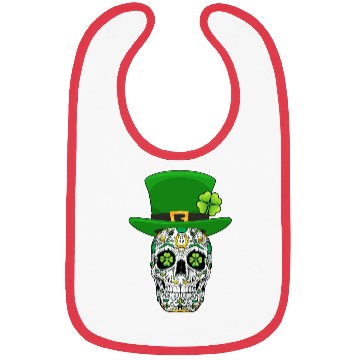 Discover Sugar Skull Saint Patrick's Day of Dead Bibs