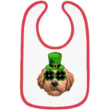 Discover Irish Goldendoodle Doodle Dog St Patrick's Day Bibs