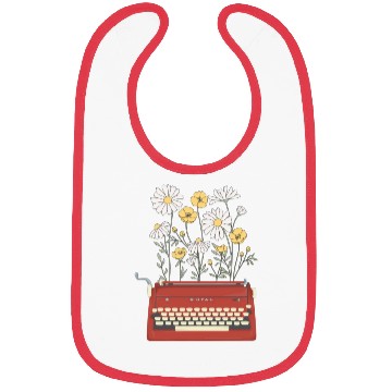 Discover Wild Flower Type Writer Bibs