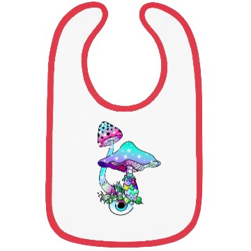 Discover Magic Mushrooms Eye Psychedelic Art Bibs