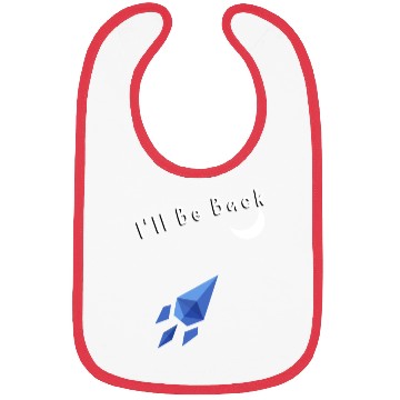 Discover I'll Be Back To The Moon Rocket Spaceship Crypto C Bibs