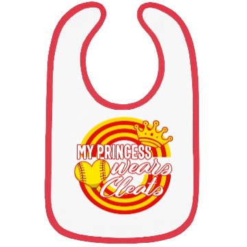 Discover Softball Bibs, My Princess Wears Cleats Rainbow