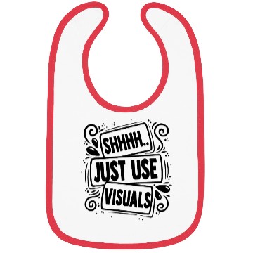 Discover Novelty Shh Just Use Visuals Special-Ed Bibs