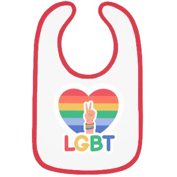 Discover Pride flag heart - Pride quote lgbt community Bibs