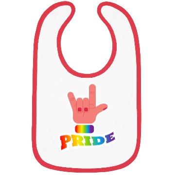 Discover Pride flag hand - Pride quote lgbt community Bibs