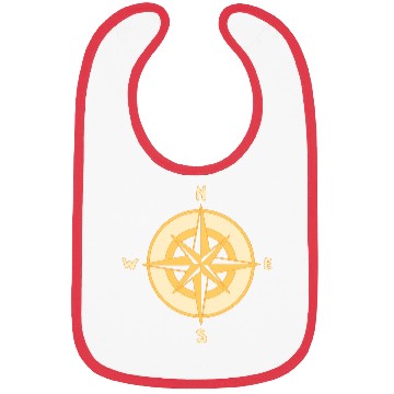 Discover Nautical Compass star / rose, cardinal directions Bibs