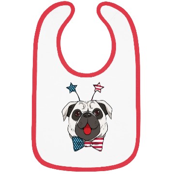 Discover American pug dogs lover Bibs