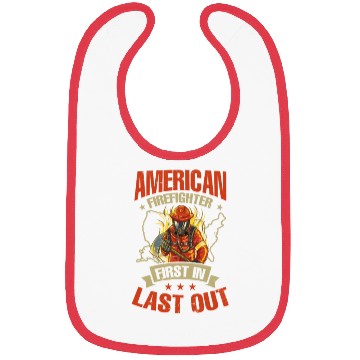 Discover 4th July Firefighter First Last Out Bibs