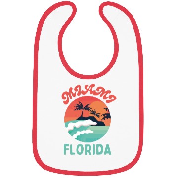 Discover Vintage Miami Beach Florida Beach Tropical Summer Bibs