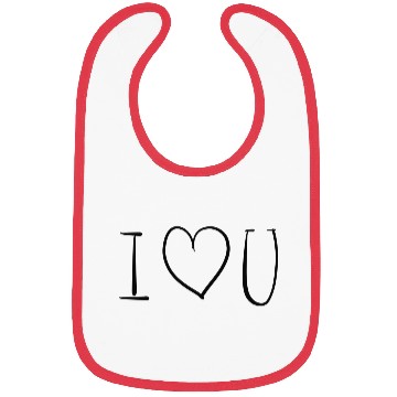 Discover heart i love you text icon Bibs