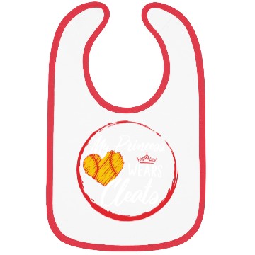 Discover Softball Bibs, My Princess Wears Cleats Crown