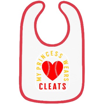 Discover Softball Bibs, My Princess Wears Cleats Crown