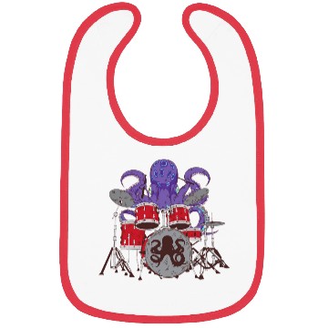 Discover Octopus Drumming Bibs Cute Sea Drummer Lover Gift