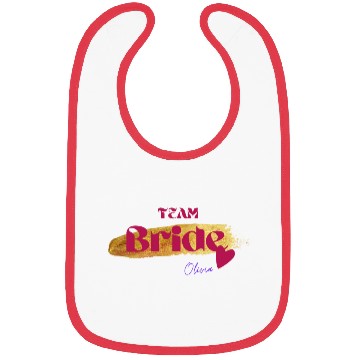 Discover Gold and Black Modern Team Bride Bibs