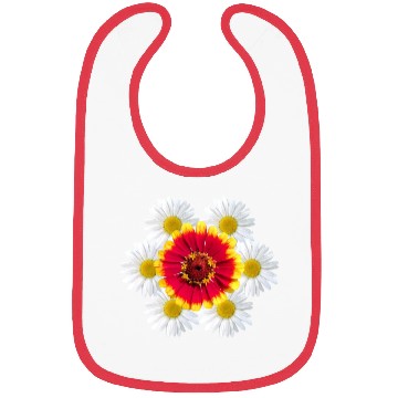 Discover zinnia blossom daisy flower blooms flowerpattern Bibs