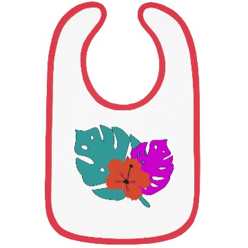 Discover Hibiscus and leaves Bibs
