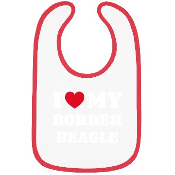Discover I Love My Border Beagle Bibs