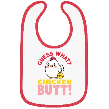 Discover Guess What Chicken Butt Chicken Rooster Farmer Bibs