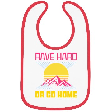Discover EDM Rave Techno 80s Rave Hard Or Go Home Bibs
