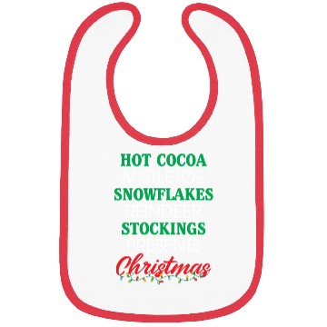 Discover Hot Cocoa Mistletoe Snowflakes Reindeer Stockings Bibs